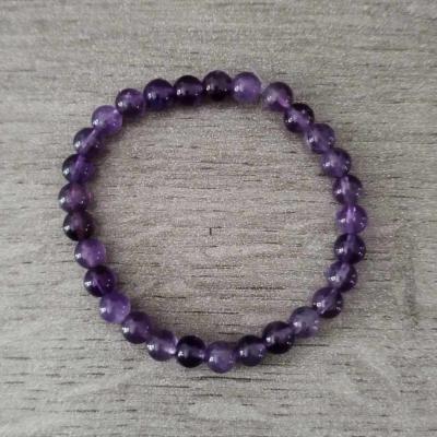 Bracelet "Détente" en Améthyste (6mms)