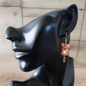 Pendantes dorées Chat