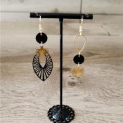 Pendantes dores dpareilles Alyssa