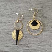 Pendantes dores dpareilles Lyna