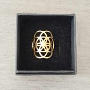 Bague dorée Camélia