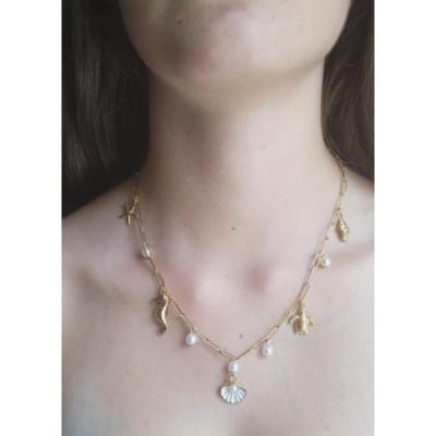 Collier doré Ondine