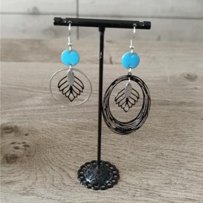 Pendantes argentées dépareillées Lilaé