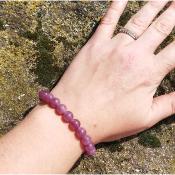 Bracelet "Confiance en soi" en Lépidolite
