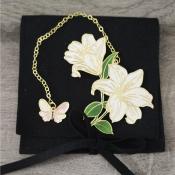 Marque page Lys et papillon