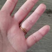 Bague dorée coeur