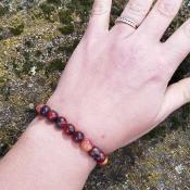 Bracelet "Récupération" en Agate Multicolore 